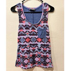 The North Face Pink/ Purple/ Blue Pattern Tank - Size S